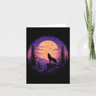Wolf berg bos maan wildernis natuur kaart