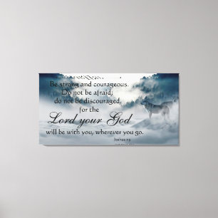 Wolf-Bible Verse Canvas Afdruk
