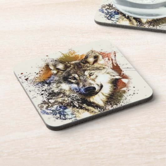 Wolf bier onderzetter (Linkerzijde)