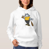 Wolf bij Baseball met honkbalknuppel Hoodie (Voorkant)
