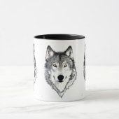 Wolf Black/White Coffee-Mok Mok (Midden)