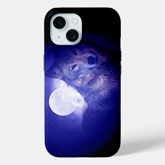 Wolf & Blue Night Case-Mate iPhone Case (Achterkant)