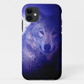 Wolf & Blue Night iPhone 5 Coque (Dos)