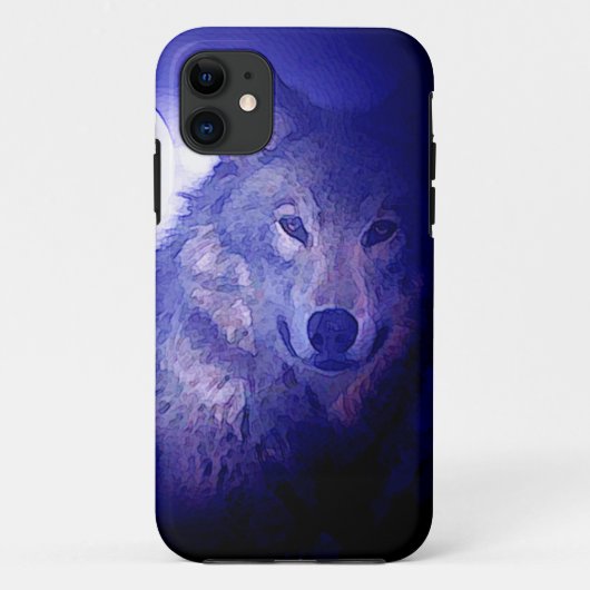 Wolf & Blue Night iPhone 5 Coque (Dos)