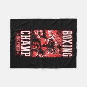Wolf Boxing Champ _ Boxer Fighter Motivation Fleece Deken (Voorkant (Horizontaal))