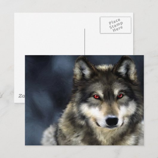 wolf briefkaart (Voorkant / Achterkant)