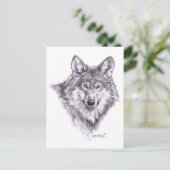 wolf briefkaart (Staand voorkant)
