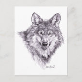 wolf briefkaart (Voorkant)