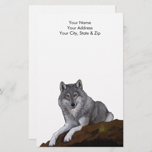 Wolf Briefpapier (Voorkant / Achterkant)
