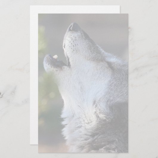 wolf briefpapier (Voorkant / Achterkant)