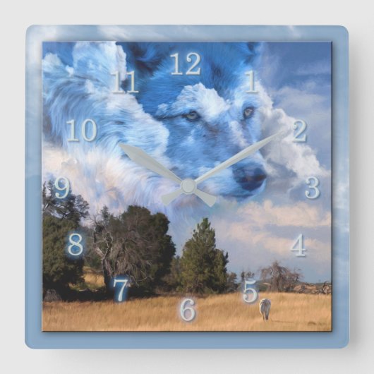 WOLF BROER VAN HET BEREIK VIERKANTE KLOK (Voorkant)