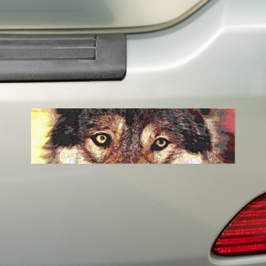 Wolf Bumpersticker (Op auto)
