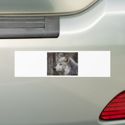 Wolf Bumpersticker (Op auto)