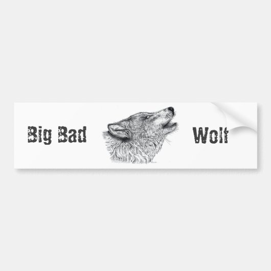 Wolf Bumpersticker (Voorkant)
