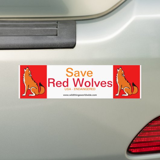 Wolf - bumpersticker (Op auto)