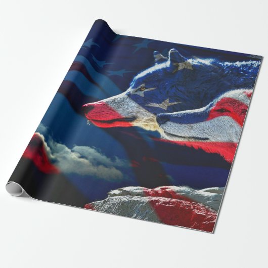 Wolf Cadeaupapier (Uitgerold)