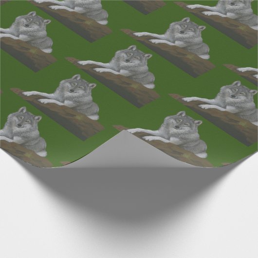 Wolf Cadeaupapier (Hoek)