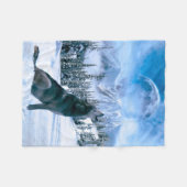 Wolf Call Fleece Deken (Voorkant (Horizontaal))