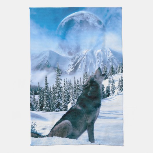 Wolf Call Theedoek (Verticaal)
