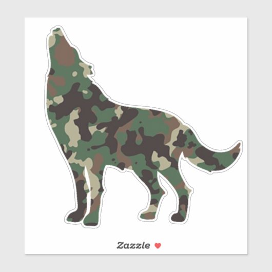 Wolf Camo Sticker (Vel)