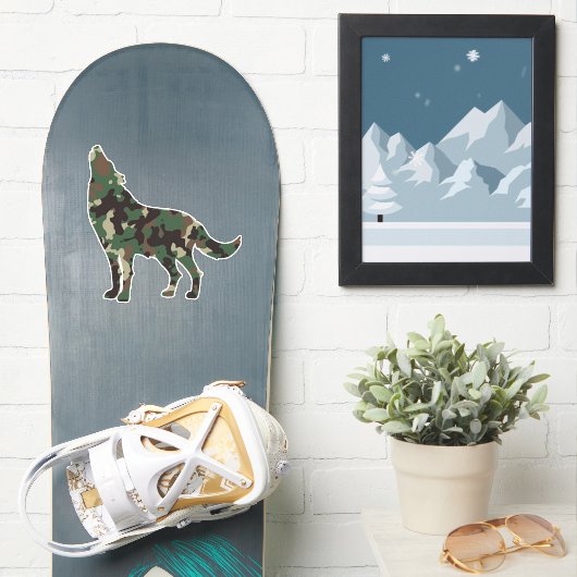 Wolf Camo Sticker (Snowboard)