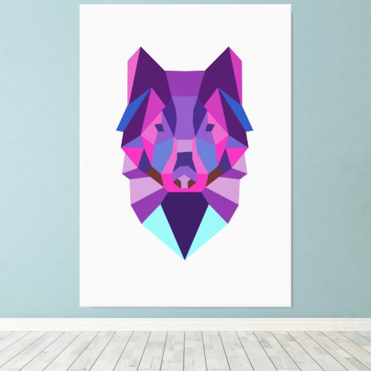 Wolf Canvas Afdruk (Insitu (Houten vloer))