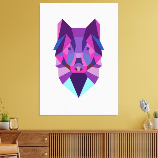 Wolf Canvas Afdruk (Insitu (Woonkamer))