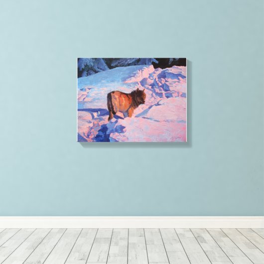 Wolf Canvas Afdruk (Insitu (Houten vloer))