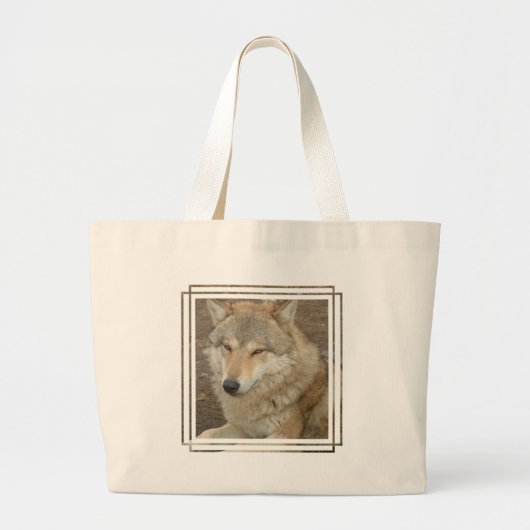Wolf Canvas Bag Grote Tote Bag (Voorkant)
