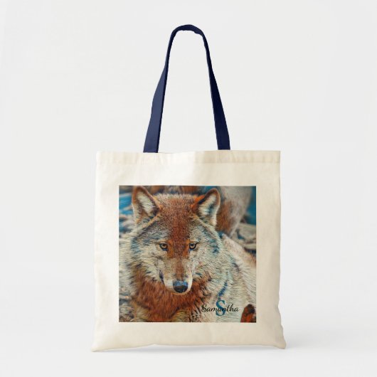 Wolf Canvas tas (Voorkant)