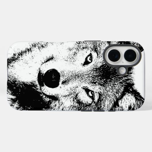 Wolf Case-Mate iPhone Case (Achterkant (horizontaal))