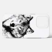 Wolf Case-Mate iPhone Case (Achterkant (horizontaal))