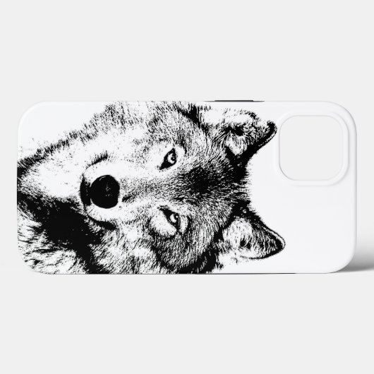 Wolf Case-Mate iPhone Case (Achterkant (horizontaal))