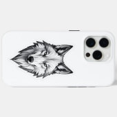 Wolf Case-Mate iPhone Case (Achterkant (horizontaal))
