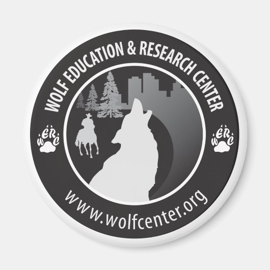 Wolf Center Magnet Magneet (Voorkant)