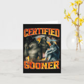 Wolf Certified Gooner Funny Bootleg Meme Dad Papa  Kaart (Gele Bloem)