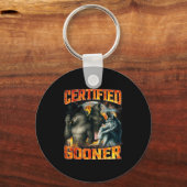 Wolf Certified Gooner Funny Bootleg Meme Dad Papa Sleutelhanger (Voorkant)