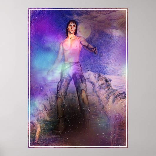 Wolf-Charmer fantasy science fiction print (Voorkant)