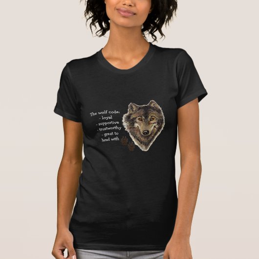 Wolf Code Quote, Wolves Animal T-shirt (Voorkant)