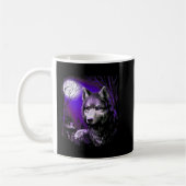 Wolf Cool Wolves Forest Tree Moon Koffiemok (Links)