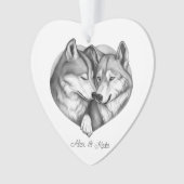 Wolf Couple Ornament (voorkant)