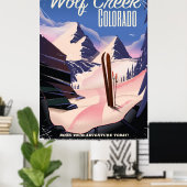Wolf Creek Colorado Ski poster (Thuiskantoor)