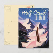 Wolf Creek Colorado Ski poster Briefkaart (Voorkant / Achterkant)