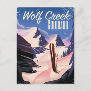Wolf Creek Colorado Ski poster Briefkaart