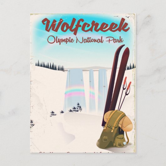 Wolf Creek National Park Travel poster. Briefkaart (Voorkant)