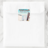 Wolf Creek National Park Travel poster. Vierkante Sticker (Tas)