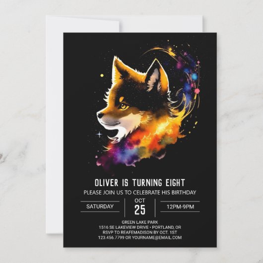 Wolf Cub's betoverde huilende verjaardag Kaart (Voorkant)