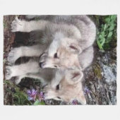 WOLF CUBS FLEECE DEKEN (Voorkant (Horizontaal))