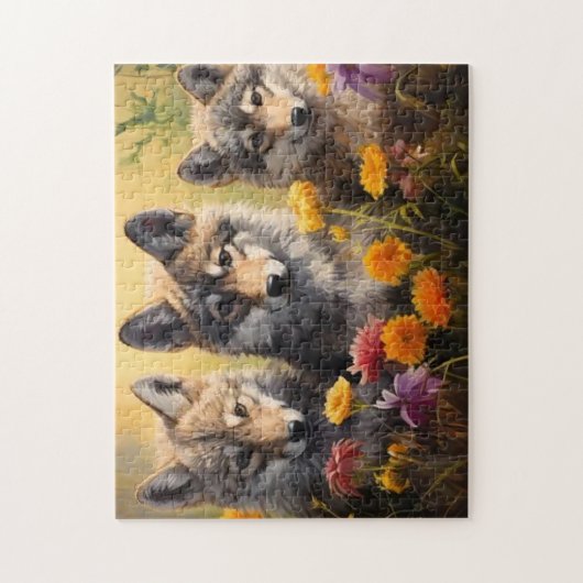 Wolf Cubs Legpuzzel (Verticaal)