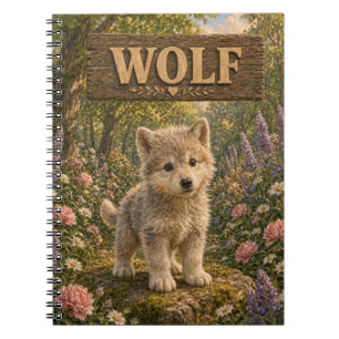 Wolf Cute Baby Verhaalboek Nursery Dier Notitieboek